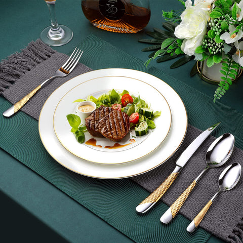 OGORI tea spoons and dinner spoons arranged for service