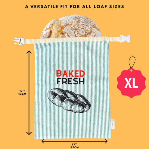 OH LA PEAR beeswax bread bags XL sealed protecting loaf freshness