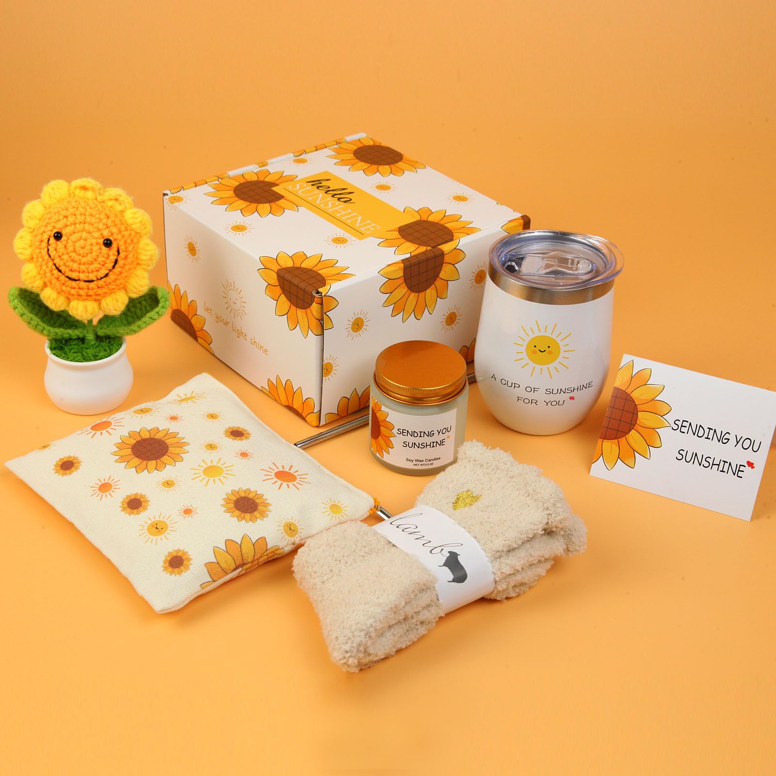 OHATOS Makeup Bag with sunflowers for on-the-go organization