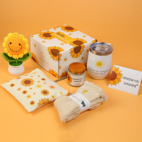 OHATOS Makeup Bag with sunflowers for on-the-go organization