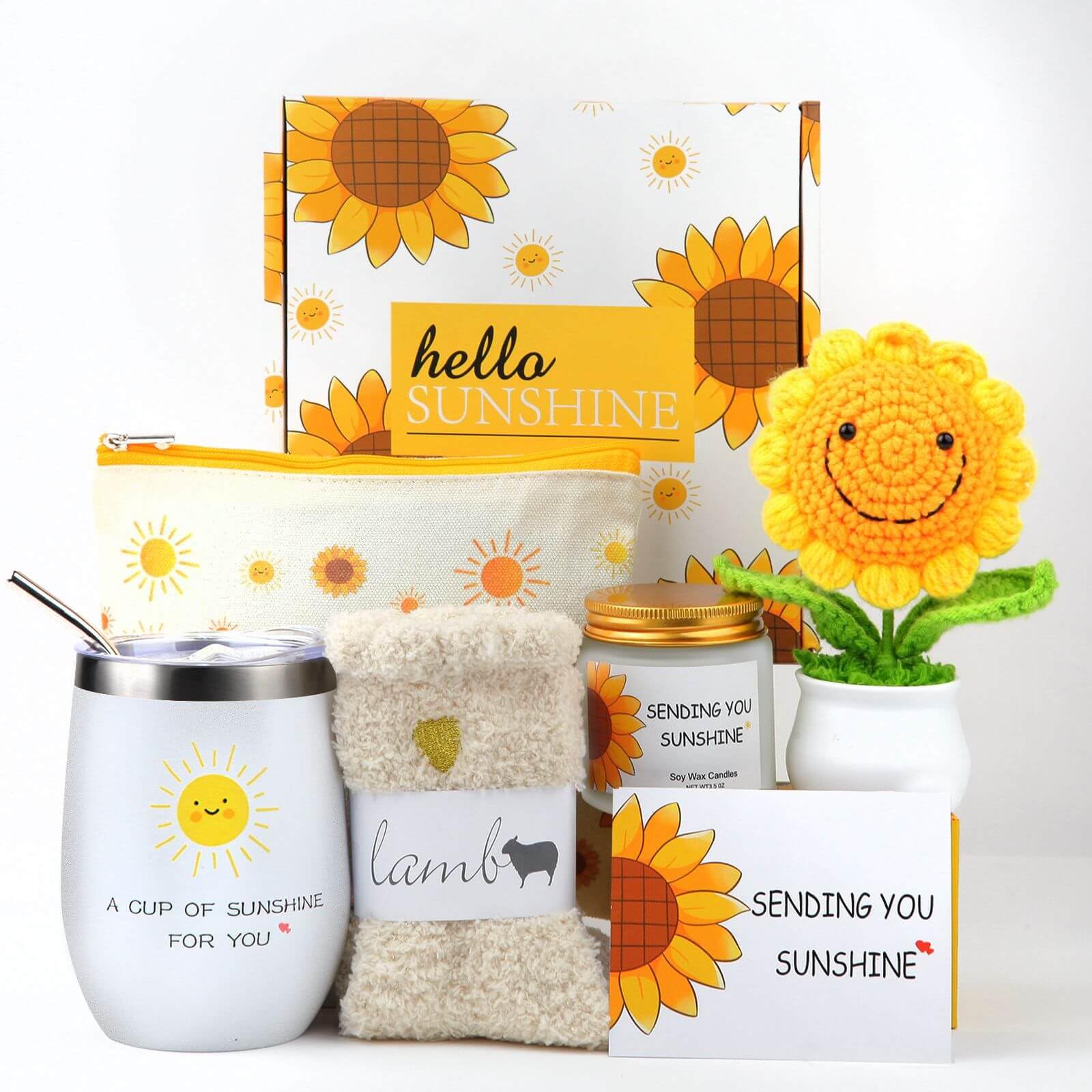 OHATOS Sunflower Gift Basket Mug for hot or cold drinks, adds morning sunshine