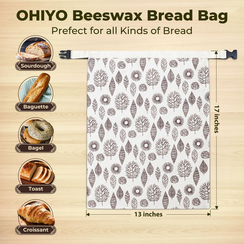 OHIYO buckle closure bread bag seals air out for freezer storage