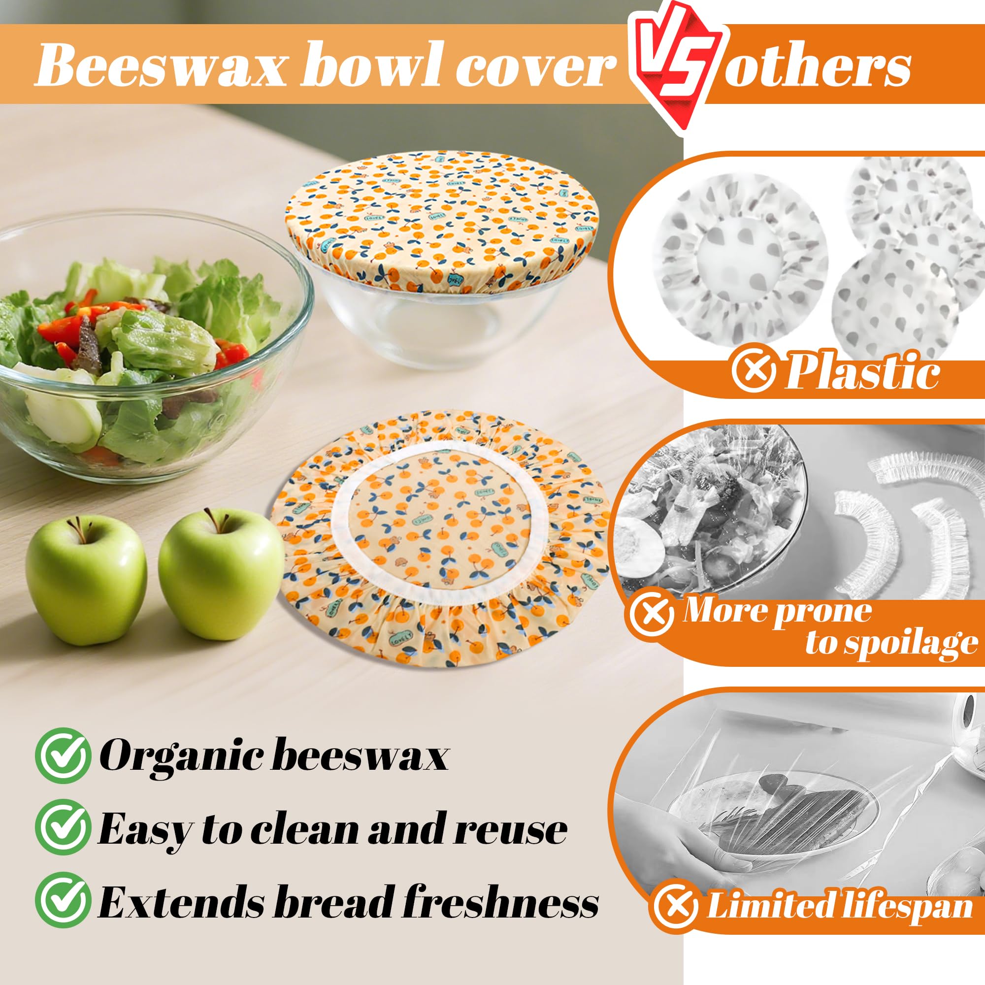 Ohiyo elastic bowl cover securely fits bowls and baskets