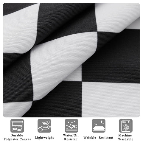 Ohocut black-white checkered pattern adds classic style to everyday cooking.