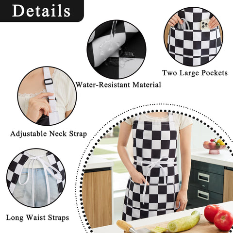 Ohocut women and men-friendly apron with adjustable neck strap for comfortable fit.