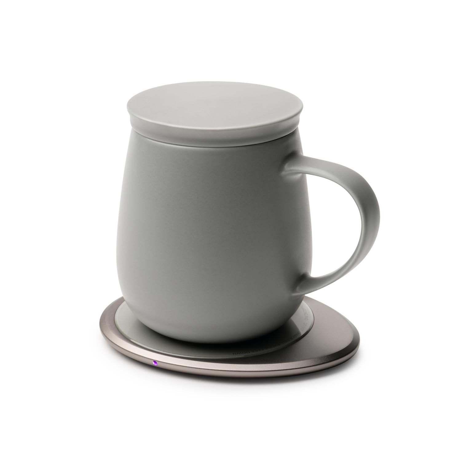 OHOM wireless charging pad for Ui 3 mug powers heat and charges devices.