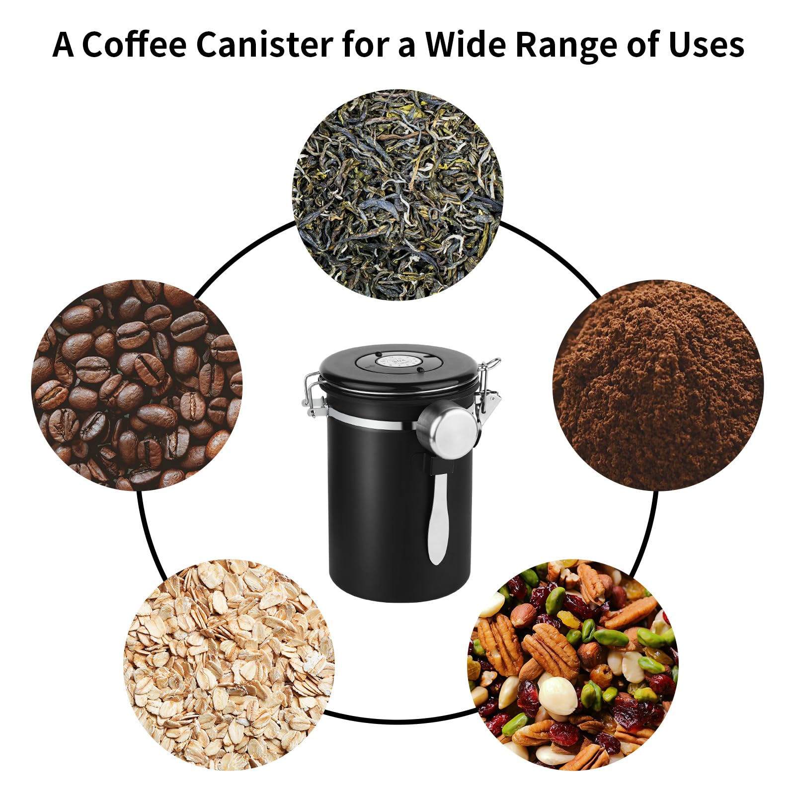 Airtight vacuum design with venting valve keeps flavors balanced.