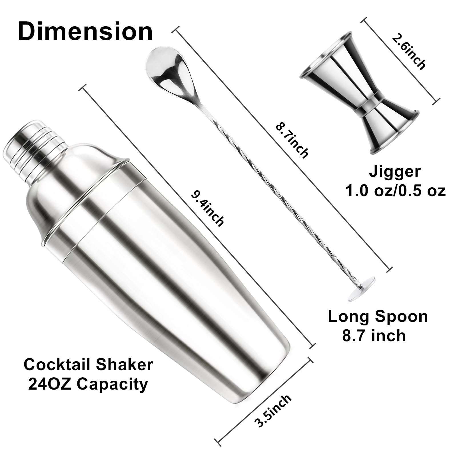 Ohtomber shaker cap doubles as jigger for secure pouring