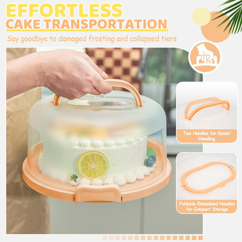 Ohuhu cake stand base showing 12-inch diameter capacity for large cakes.