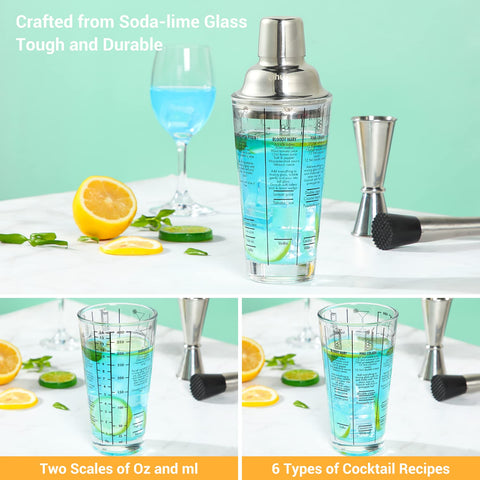 Ohuhu Hawthorne strainer for smooth, pulp-free cocktails.