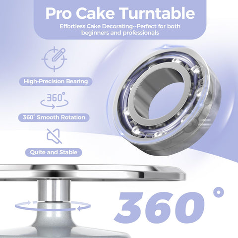 Ohuhu two-way rotation bearing delivers smooth, quiet turning for both hands.