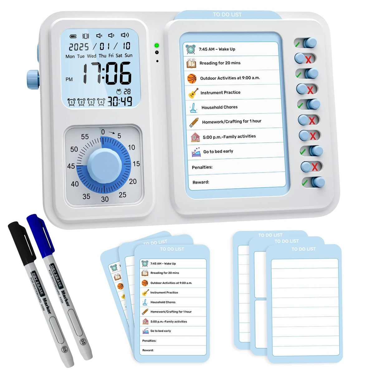 OIJ Visual Timer for kids planning board aids focused study sessions and routine.