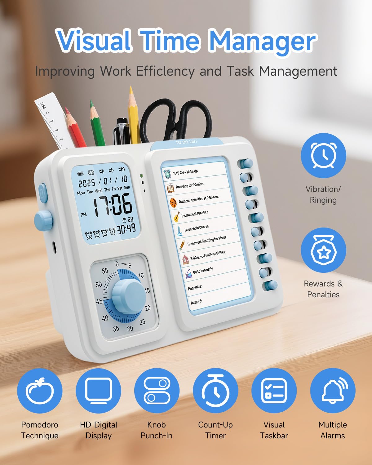 OIJ visual timer silent reminders provide quiet cues for focused work.