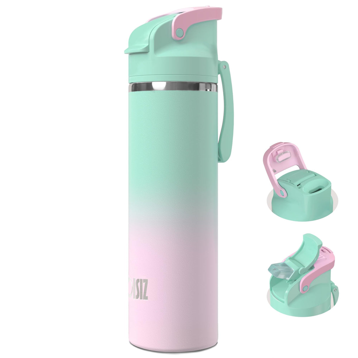 OISIZ 24 oz bottle with 2-in-1 lid for versatile drinking on the go