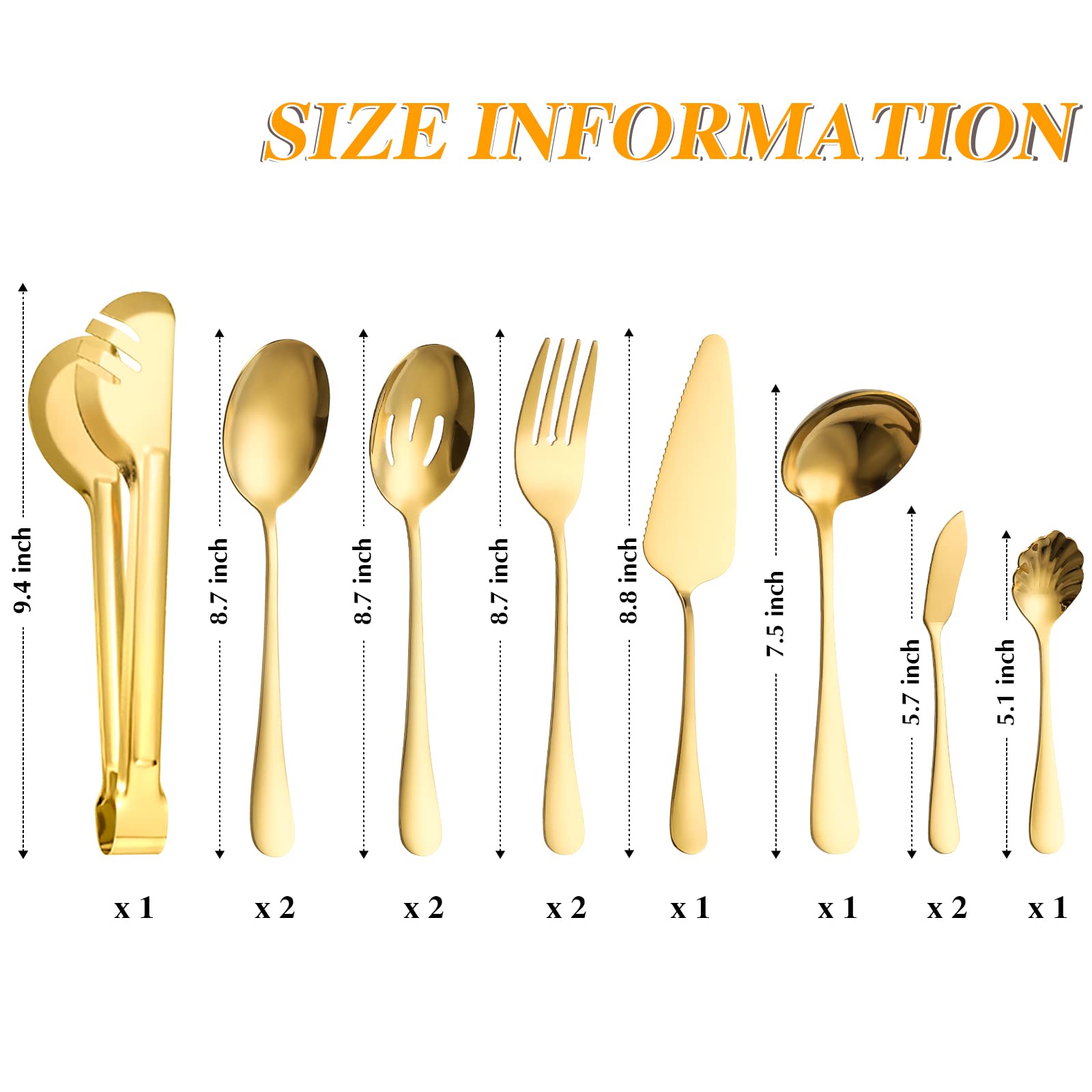 OIULO gold plated serving fork perfect for carving and plating