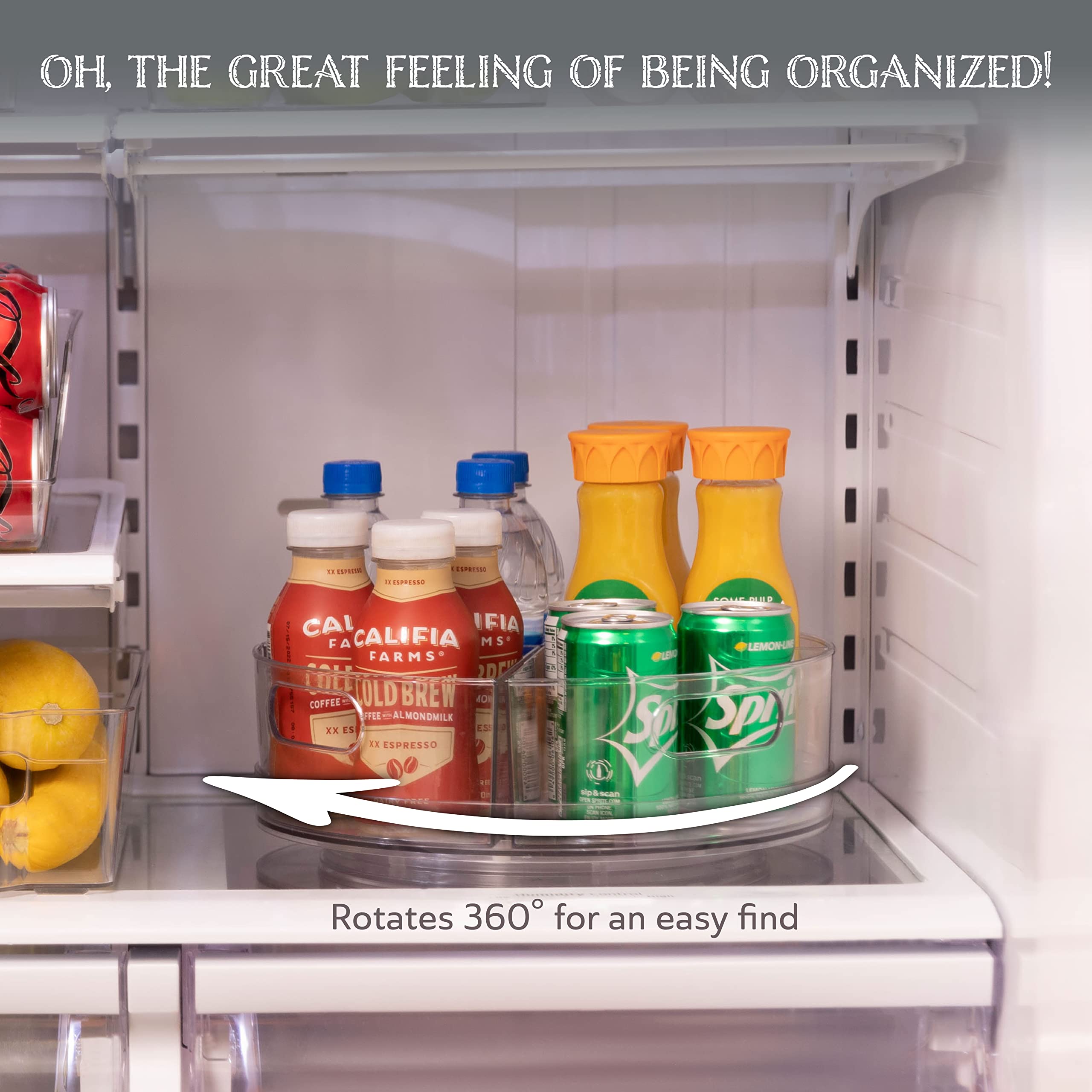 Oizeir Lazy Susan demonstrates smooth 360 degree rotation for quick access