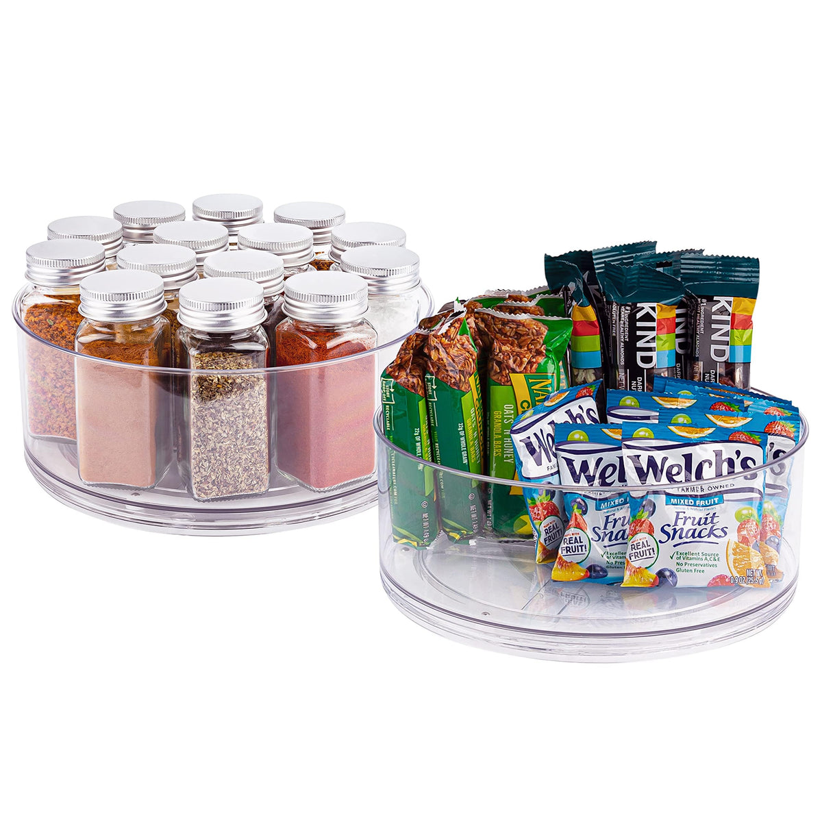 Oizeir Lazy Susan 8.9-inch turntable for easy fridge access and organization.