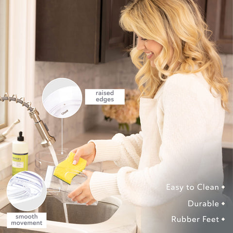 Oizeir Lazy Susan delivering cabinet organization and front row accessibility