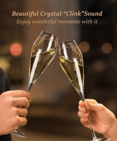 OJA tulip-shape design champagne flute highlighting bubbles and aroma