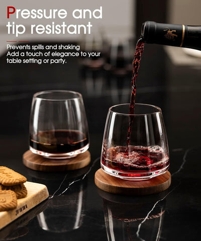 OJA stemless glasses in a modern gift box, ideal for celebrations.