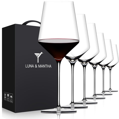 OJA red wine glass set of six for elegant daily use