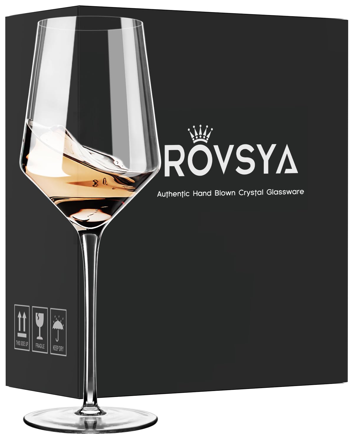 OJA white wine glasses set of 4 in hand-blown crystal for elegant tasting