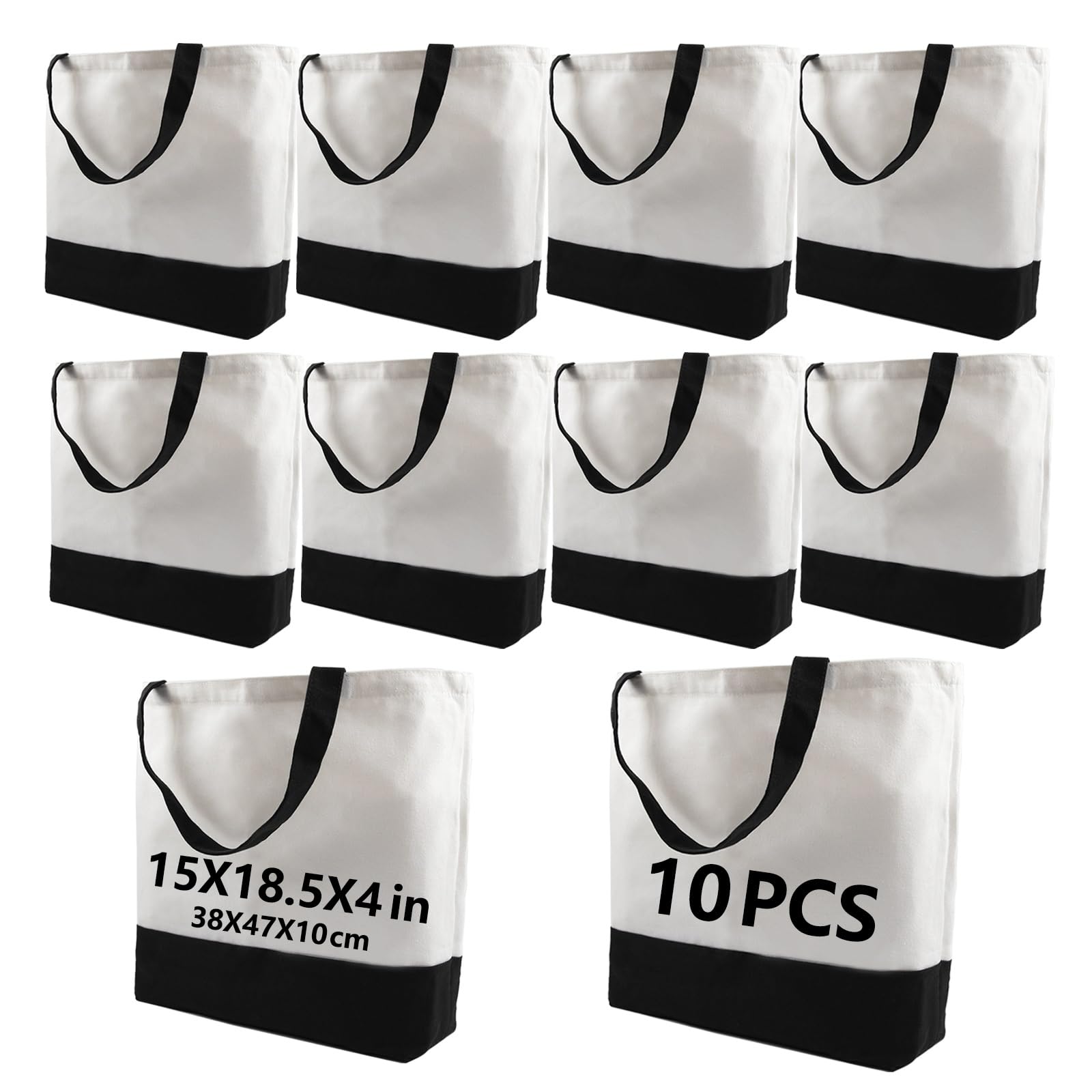 OKBA sublimation tote bags package contents ready for DIY customization.