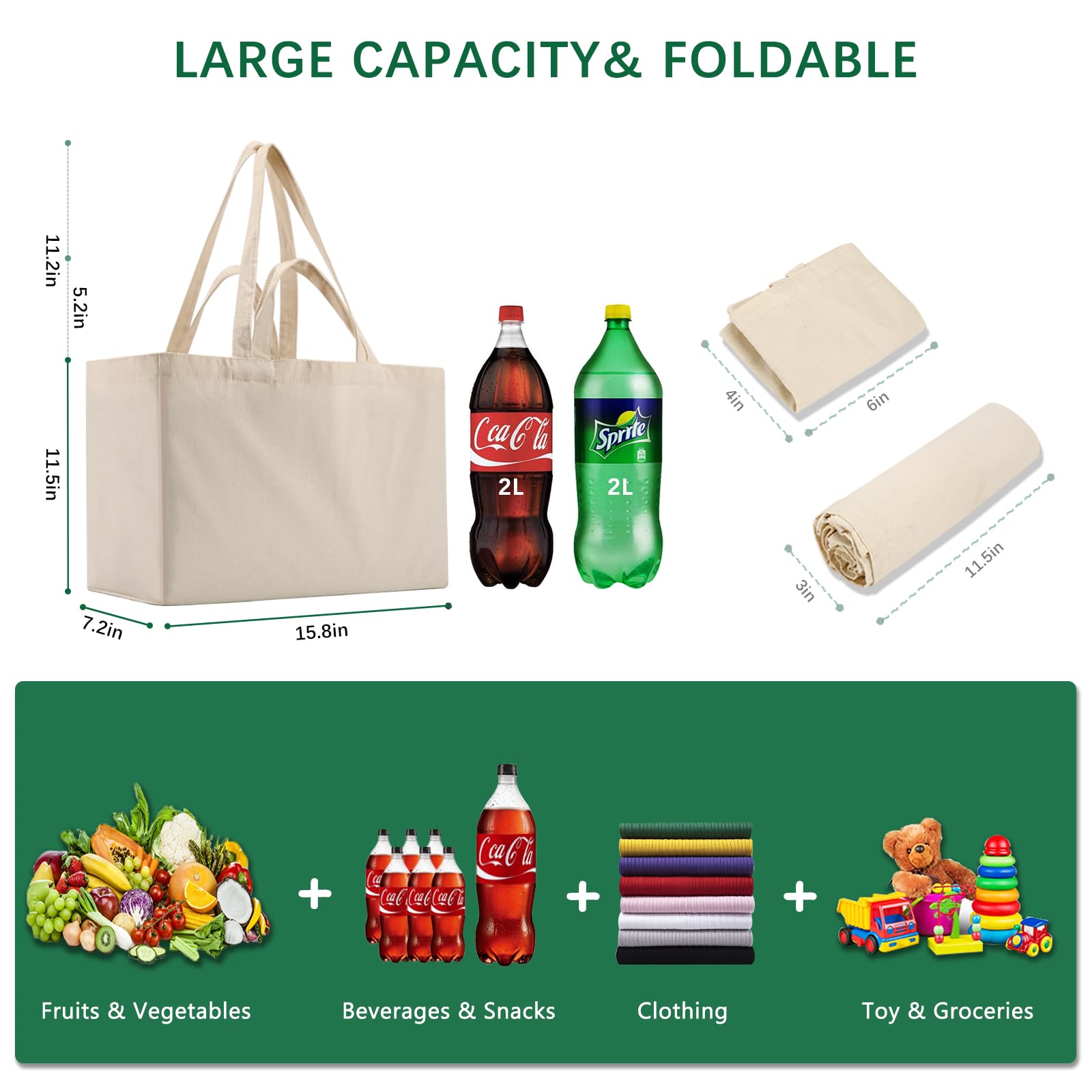 OKBA large canvas bag with long straps for comfortable carrying.