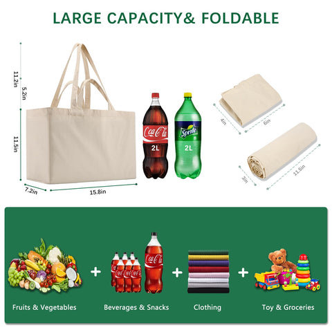 OKBA large canvas bag with long straps for comfortable carrying.