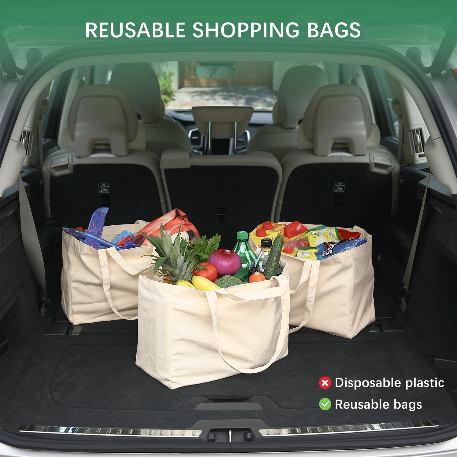 OKBA machine washable canvas bags designed for easy care.