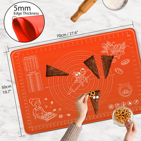 OKeanu mat non-stick surface facilitates easy removal of cookies and pastries.