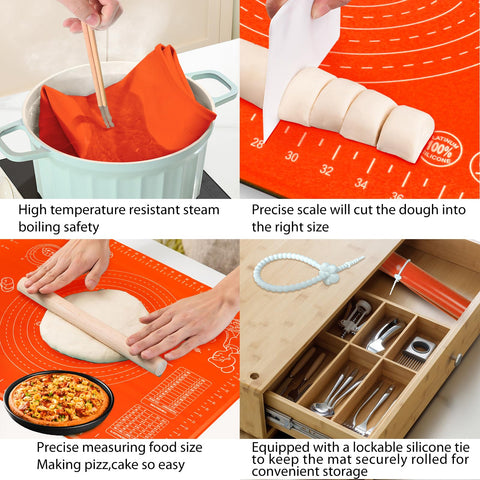 OKeanu mat withstands -40 to 480°F for versatile cooking tasks.