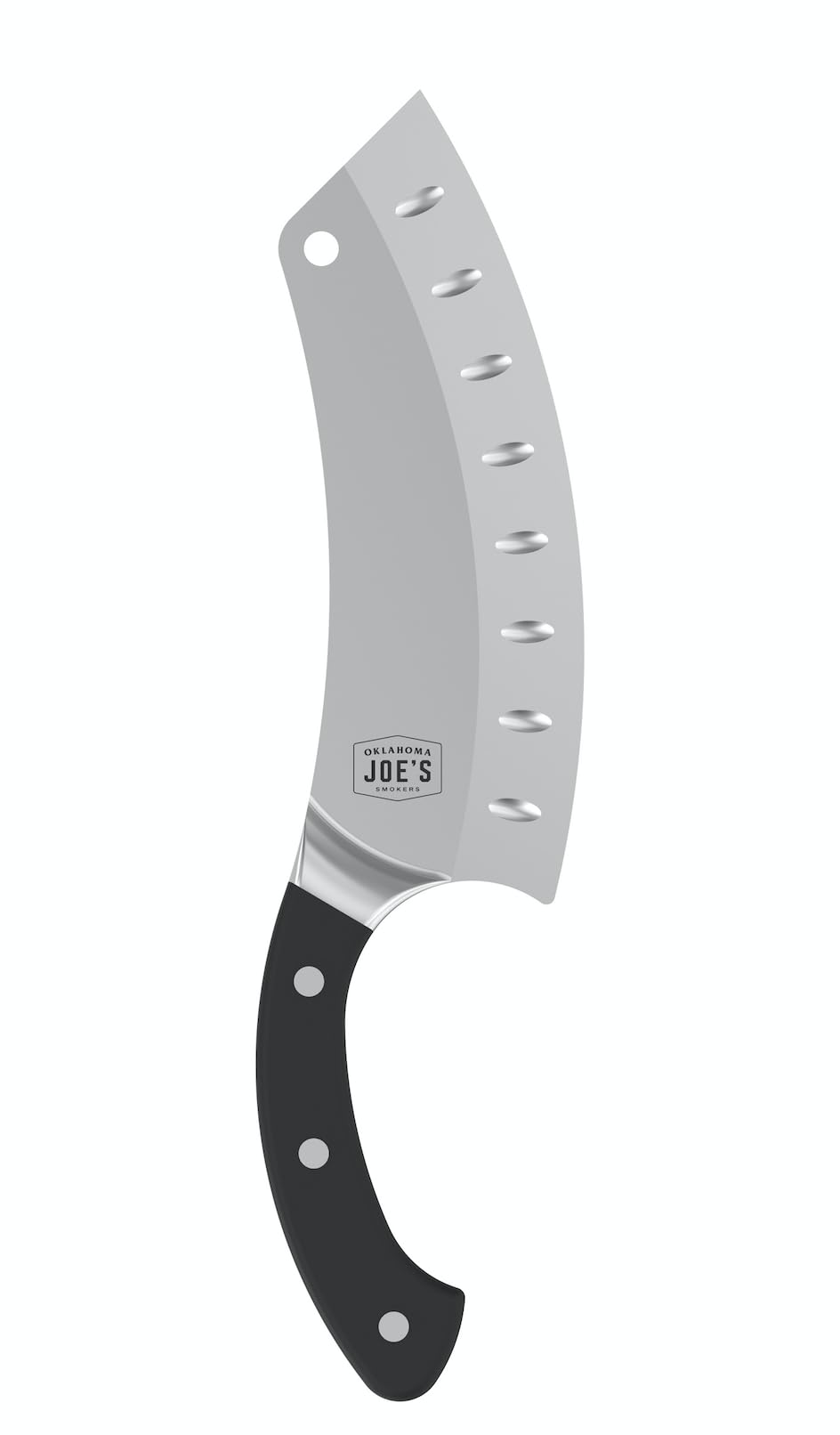 Oklahoma Joe's Blacksmith carbon steel full-tang construction for durability