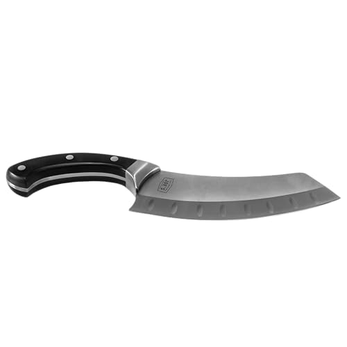 Oklahoma Joe's Blacksmith dual-use knife with 7.5-inch blade in action