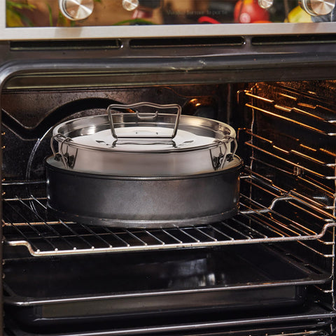 Okllen flan pan fits into a 6-quart Instant Pot.