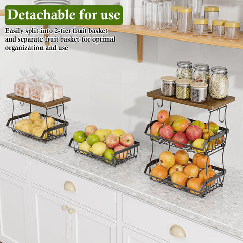OKZEST easy assembly fruit stand snapped together in minutes