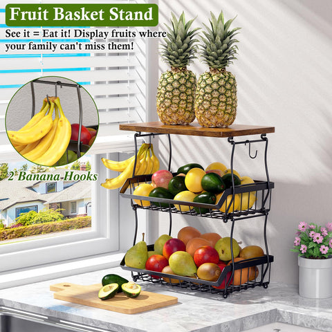 OKZEST metal frame kitchen organizer ready for countertop use