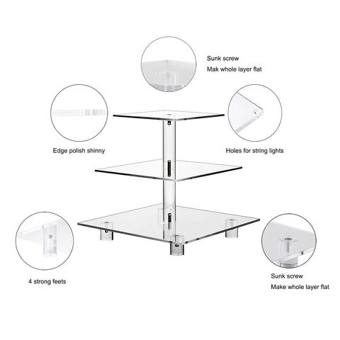 OLACHIKKO wedding decor cupcake stand adds elegant party flair