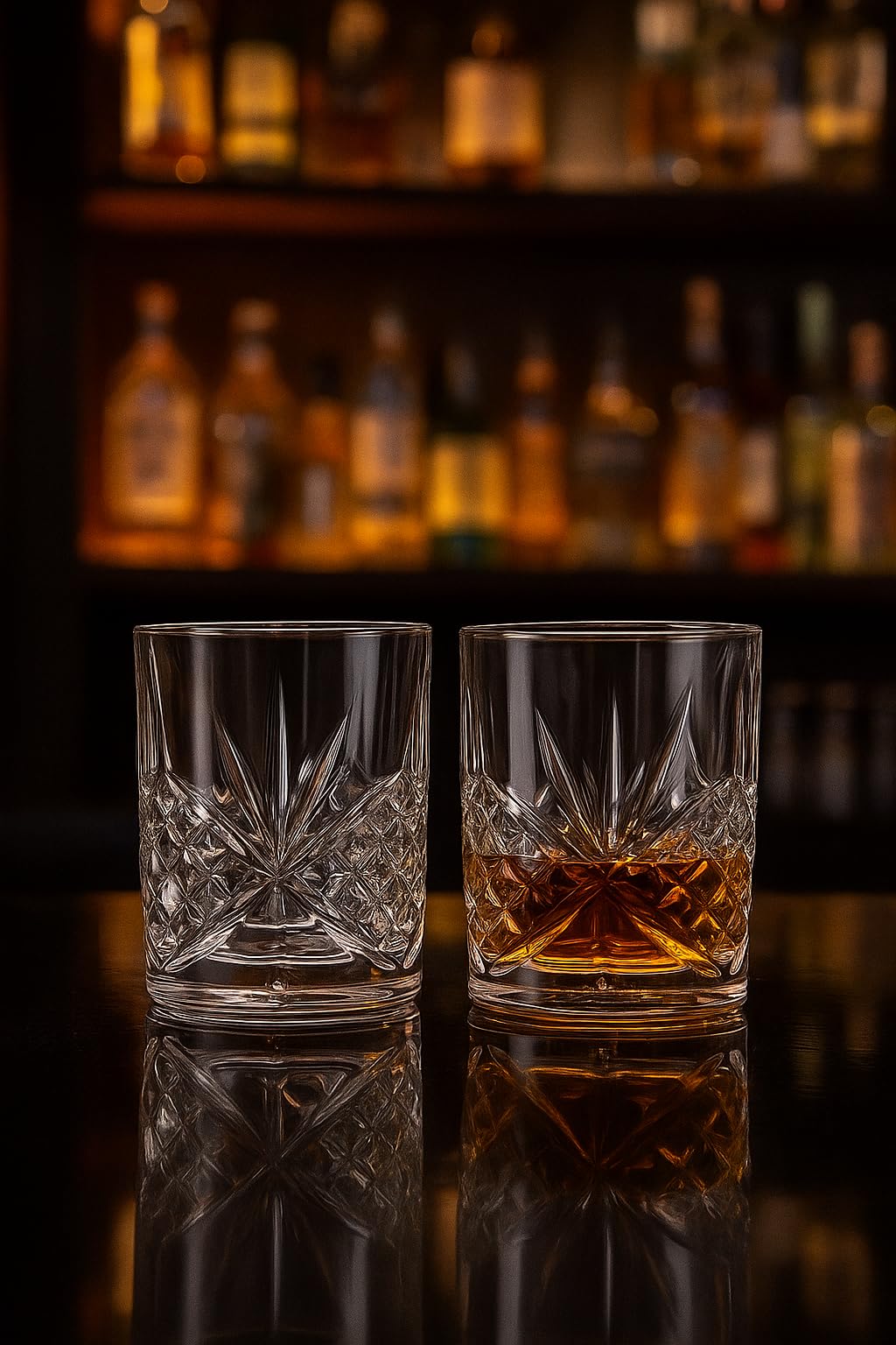 Holding an Old Barrel glass highlights comfortable grip and timeless silhouette