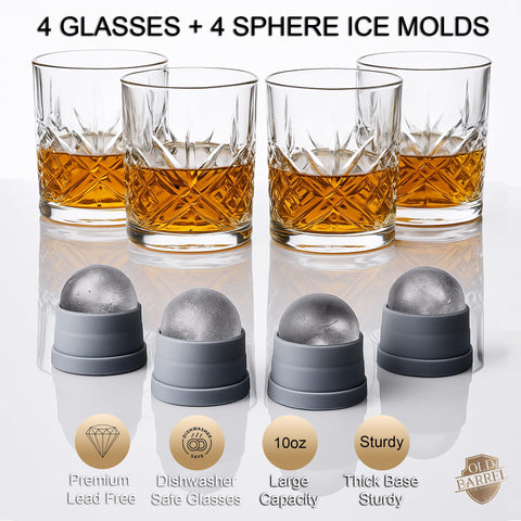 Old Barrel silicone ice ball molds for slow-melting spheres that preserve flavor
