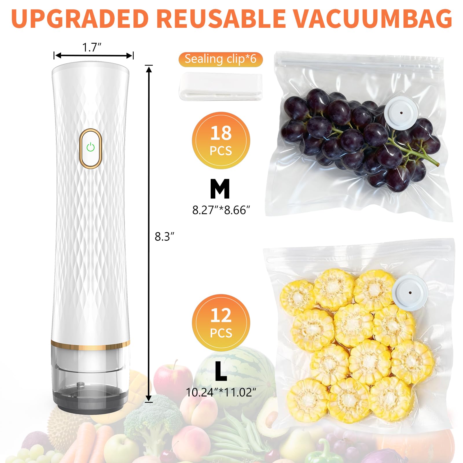 Olecha Vacuum Sealer is waterproof and portable for home or travel.
