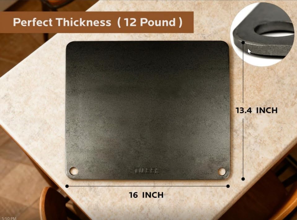 OLEEK pizza steel easy cleaning and maintenance