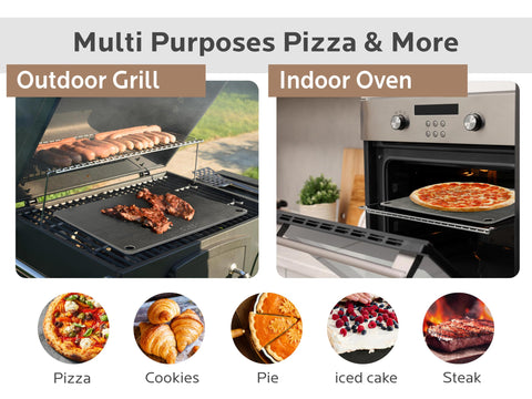 OLEEK oven steel enables searing steaks on a hot surface