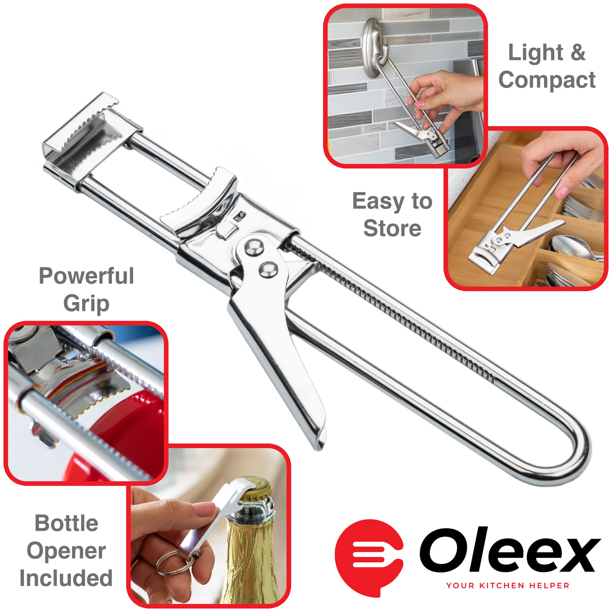 OLEEX bottle opener keychain ideal for on-the-go caps