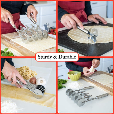 OLEEX comfortable dual-handle design reduces grip fatigue during long dough sessions.