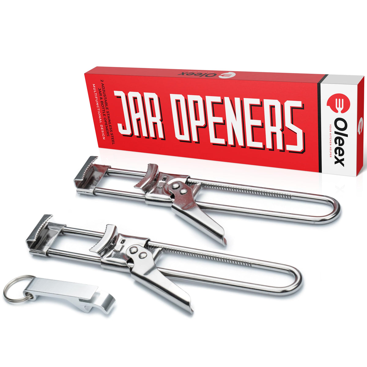 OLEEX jar opener with deep-teeth for easier lids