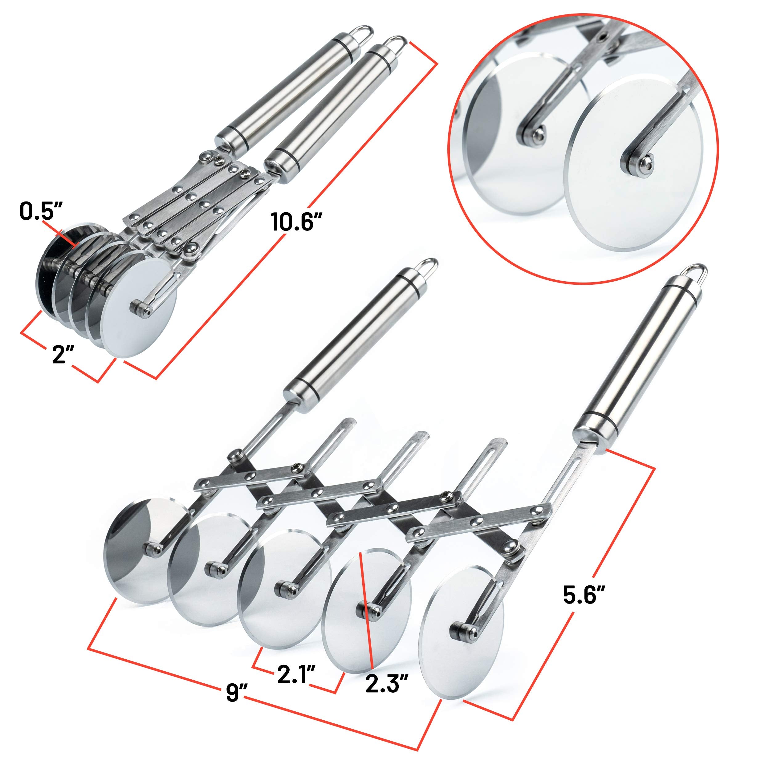 OLEEX ravioli fluted wheel creates decorative ravioli and pastries.