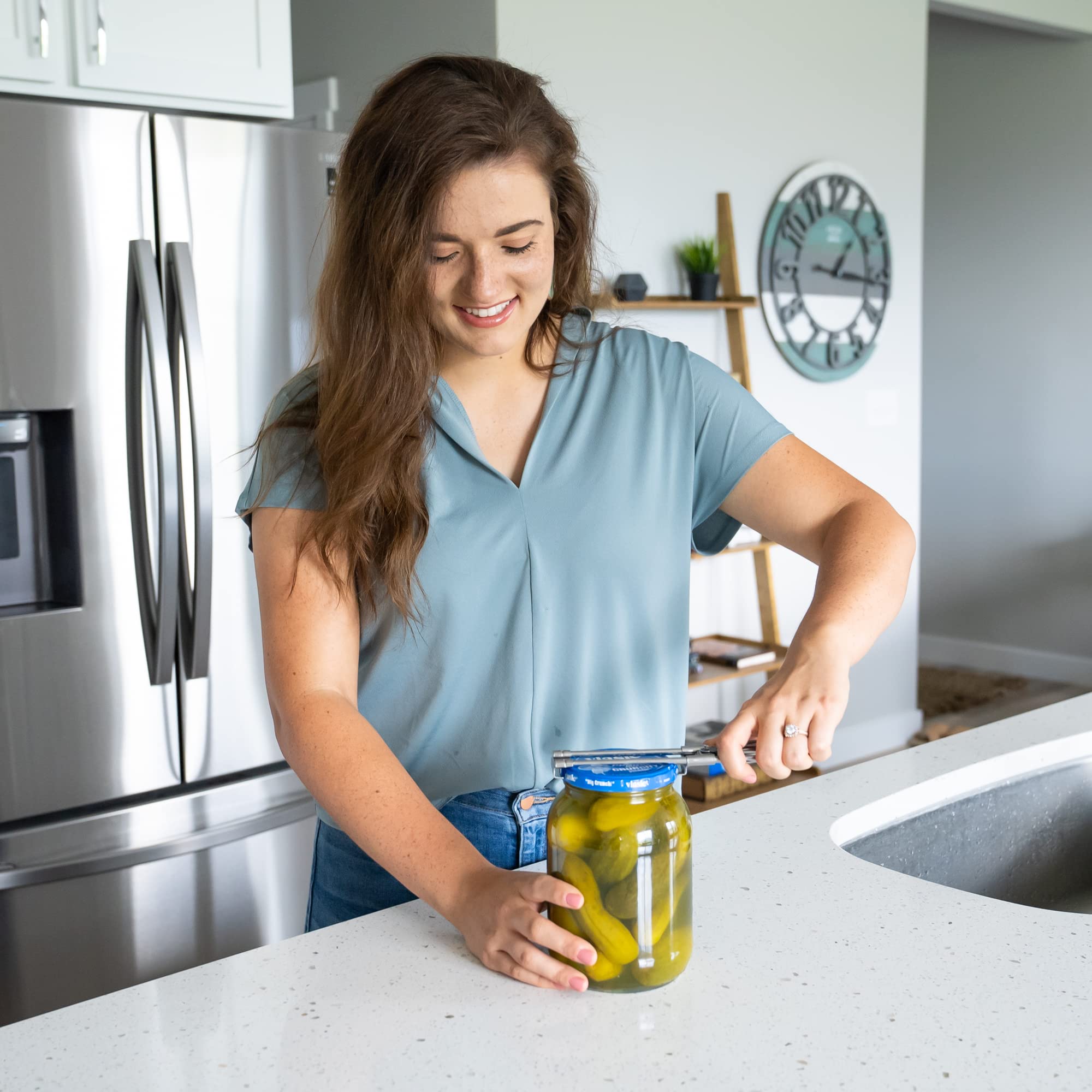OLEEX rust-proof, dishwasher-safe opener cleans easily