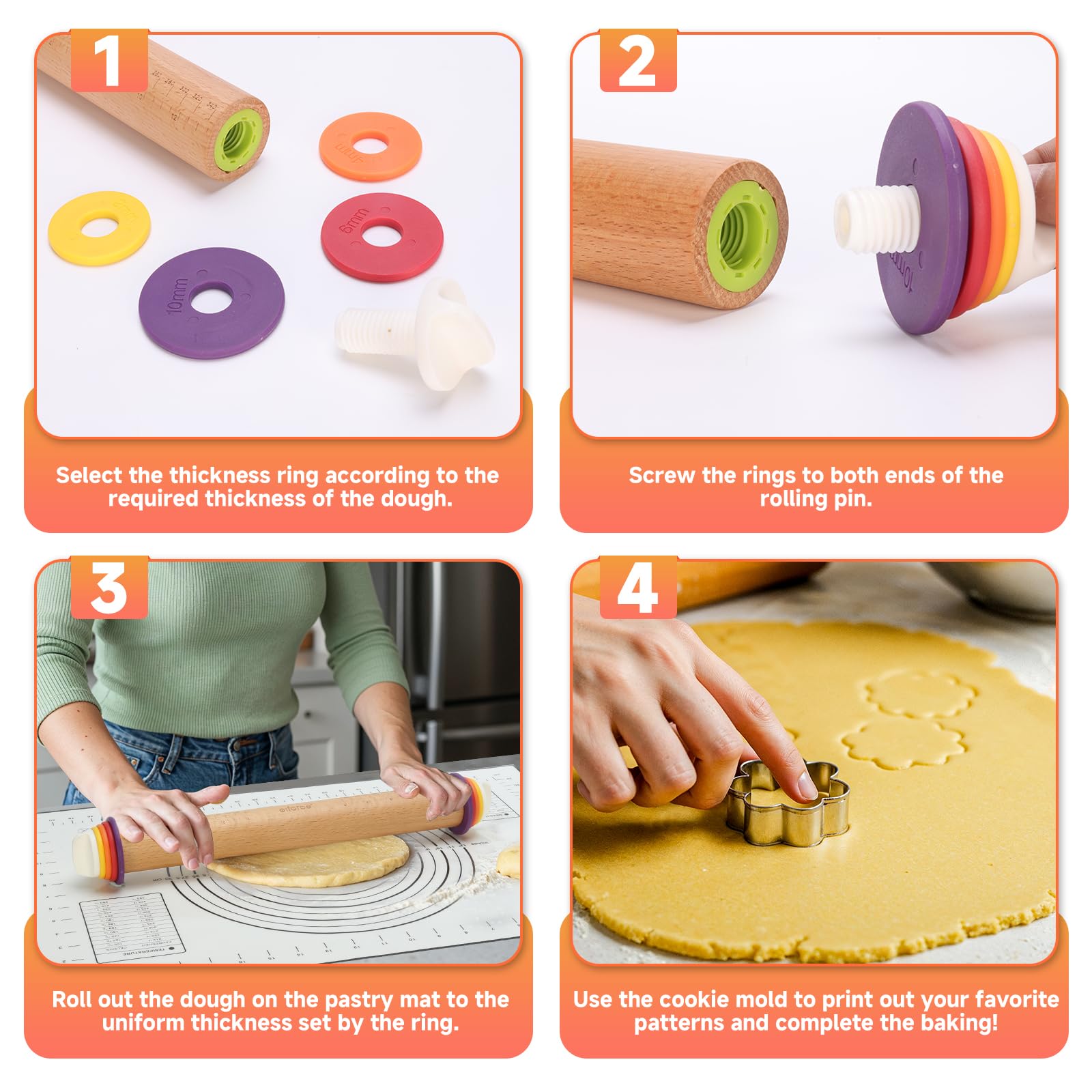 Olforce pastry mat offering a tidy workspace for dough handling.