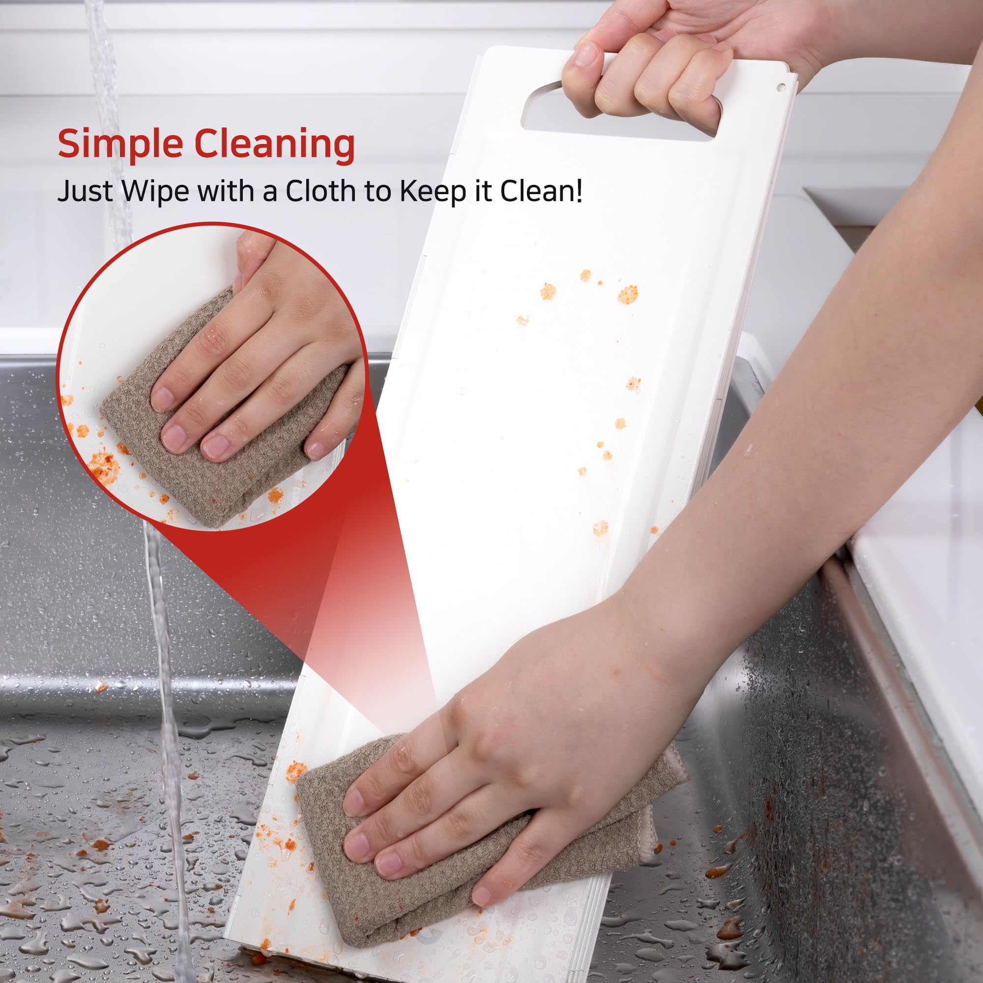 OLG easy-clean surface and perforated handles simplify maintenance.